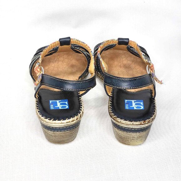 SL Design navy leather sandals - Picture 6 of 10